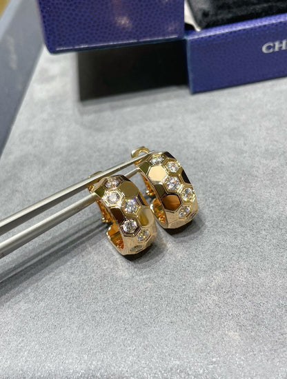 [Garvey ]BEE LOVE DIAMOND HOOP EARRINGS