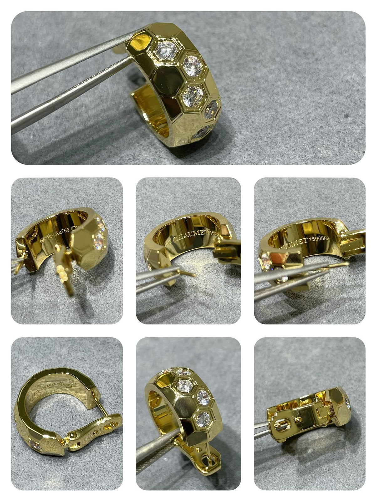 [Garvey ]BEE LOVE DIAMOND HOOP EARRINGS