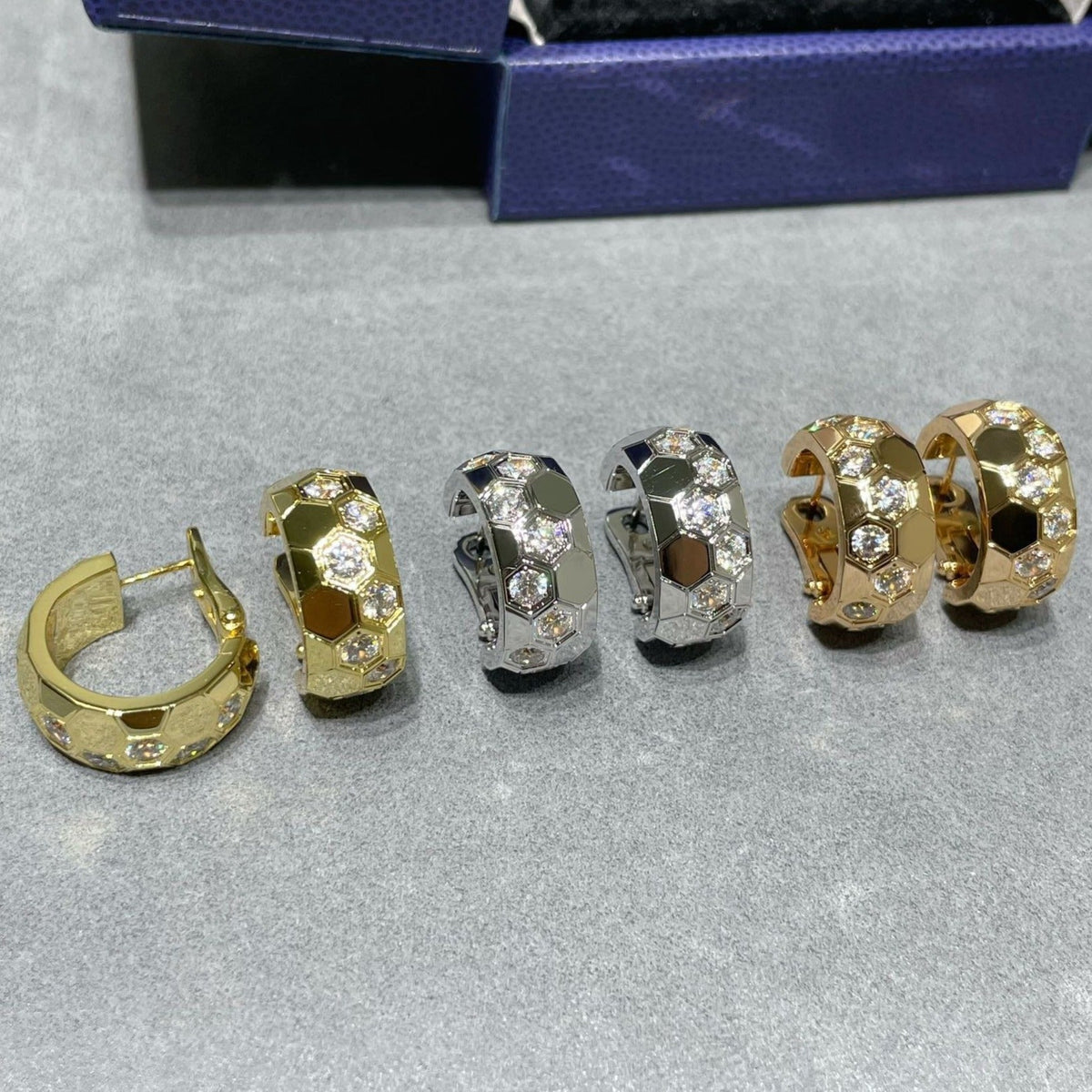 [Garvey ]BEE LOVE DIAMOND HOOP EARRINGS