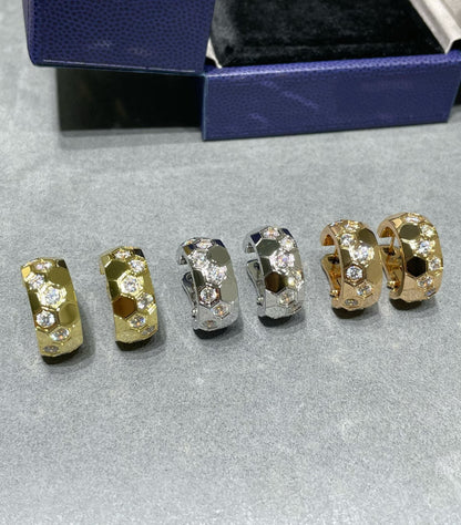 [Garvey ]BEE LOVE DIAMOND HOOP EARRINGS