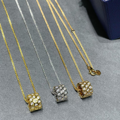 [Garvey ]BEE LOVE DIAMOND PAVED 3 ROW NECKLACE