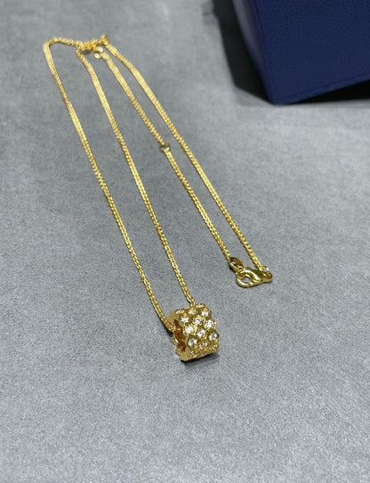[Garvey ]BEE LOVE DIAMOND PAVED 3 ROW NECKLACE