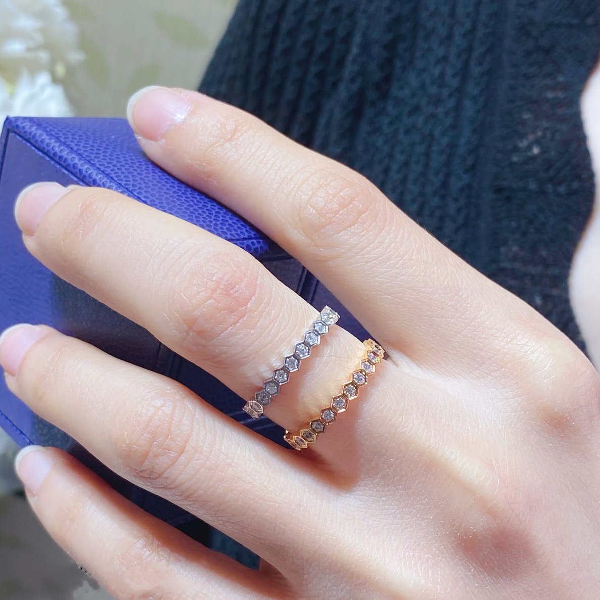 [Garvey]BEE LOVE DIAMOND PAVED SMALL RING