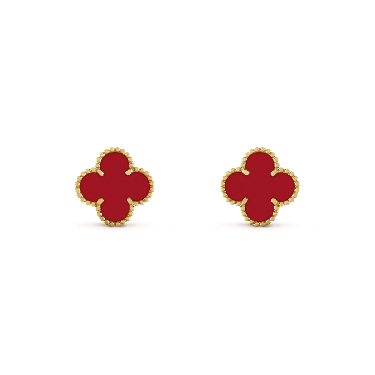 [Garvey ]CLOVER MINI 9.5MM CARNELIAN EARRINGS