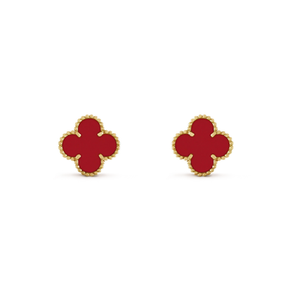 [Garvey ]CLOVER MINI 9.5MM CARNELIAN EARRINGS