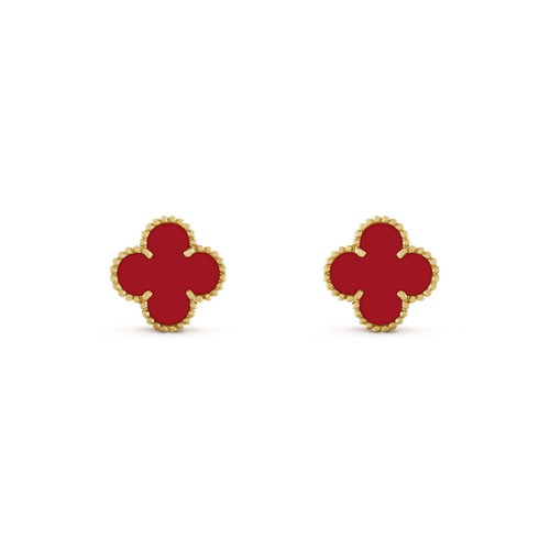 [Garvey ]CLOVER MINI 9.5MM CARNELIAN EARRINGS
