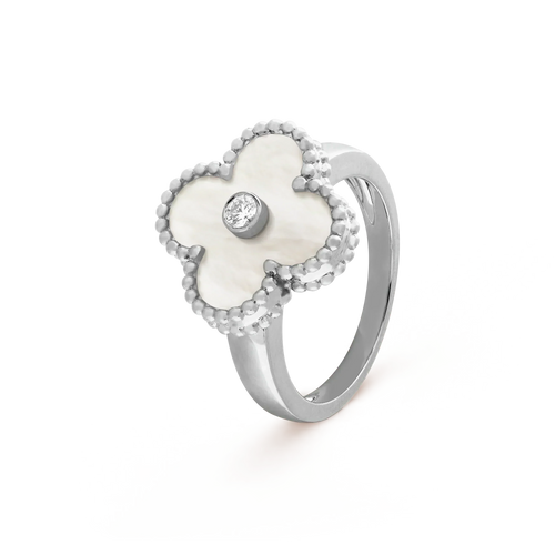 [Garvey ]CLOVER SILVER MOP DIAMOND RING