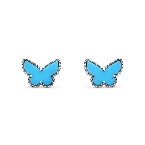 [Garvey ]BUTTERFLY TURQUOISE EARRINGS SILVER