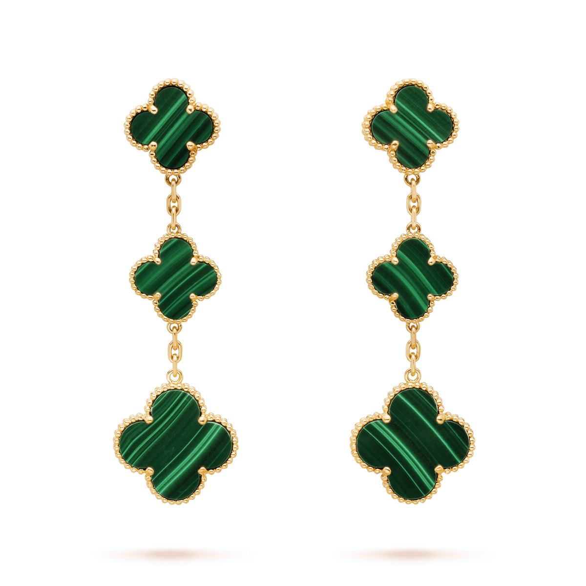 [Garvey ]CLOVER MALACHITE 3 MOTIFS GOLD