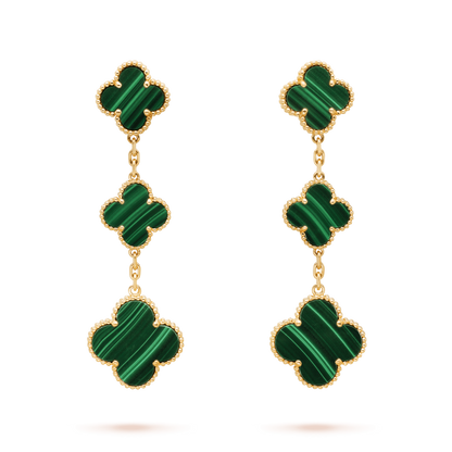[Garvey ]CLOVER MALACHITE 3 MOTIFS GOLD