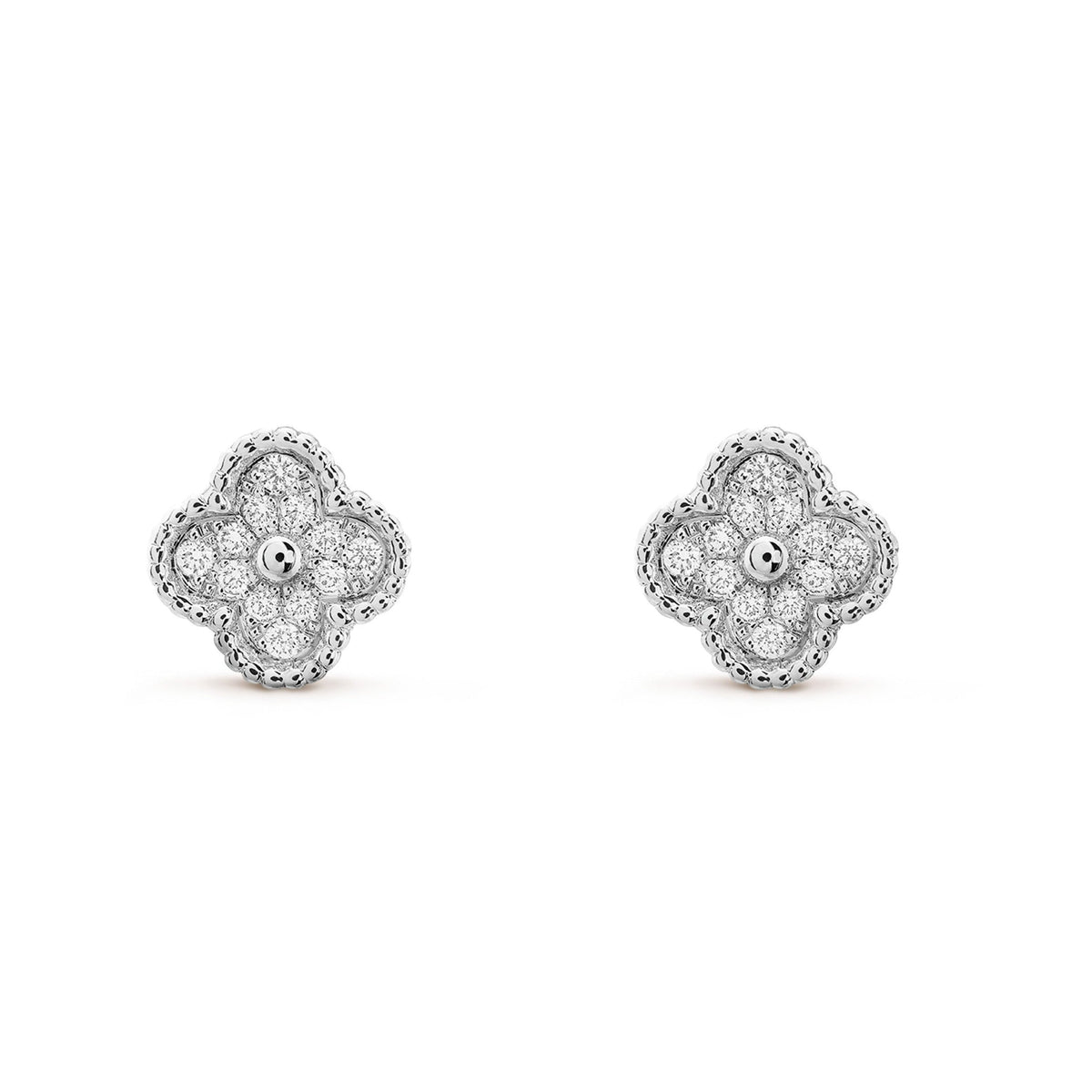 [Garvey ]CLOVER MINI DIAMOND STUD EARRINGS