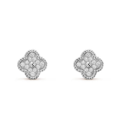 [Garvey ]CLOVER MINI DIAMOND STUD EARRINGS