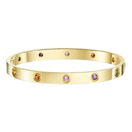 [Garvey]CLASSIC 6.1MM LOVE BRACELET 10-DIAMOND MULTICOLOR