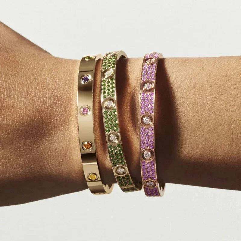 [Garvey]CLASSIC 6.1MM LOVE BRACELET 10-DIAMOND MULTICOLOR