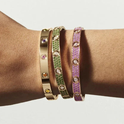 [Garvey]CLASSIC 6.1MM LOVE BRACELET 10-DIAMOND MULTICOLOR