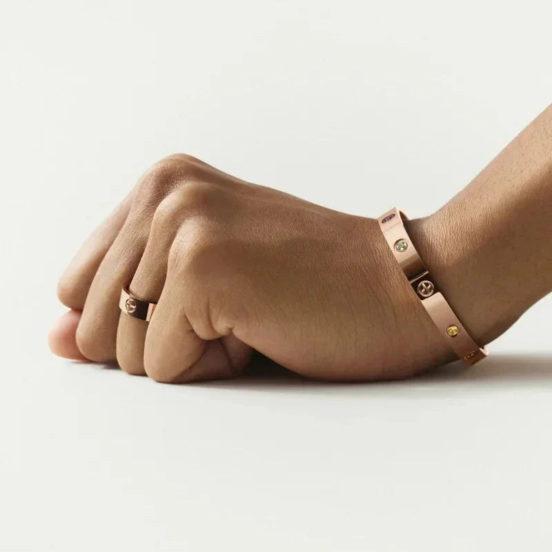 [Garvey]CLASSIC 6.1MM LOVE BRACELET 10-DIAMOND MULTICOLOR