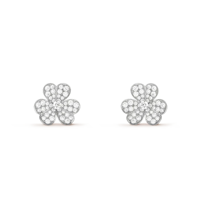 [Garvey ]CLOVER COMOS DIAMOND EARRINGS SILVER