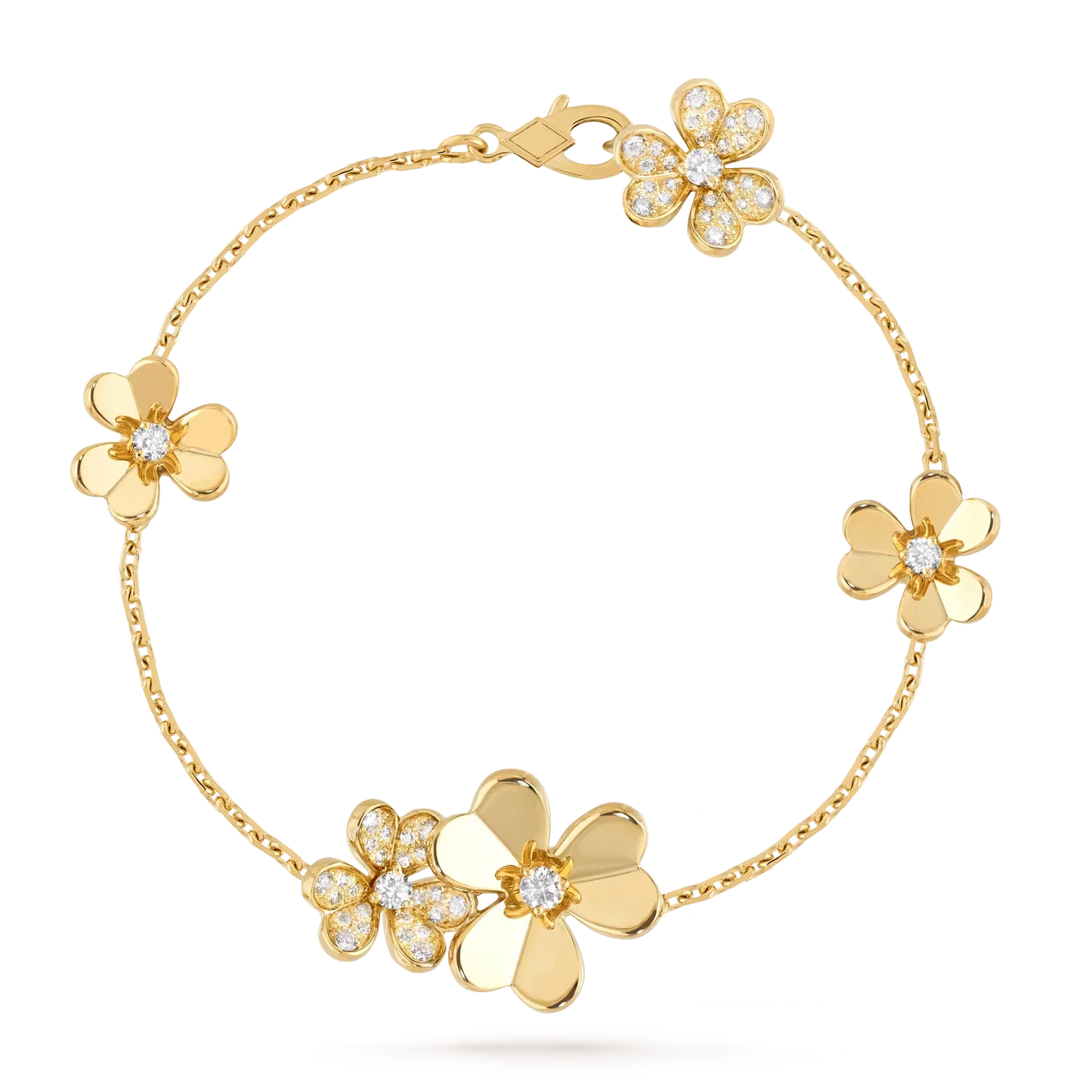 [Garvey]LUMINOUS BLOSSOM 5-MOTIF CHARM BRACELET