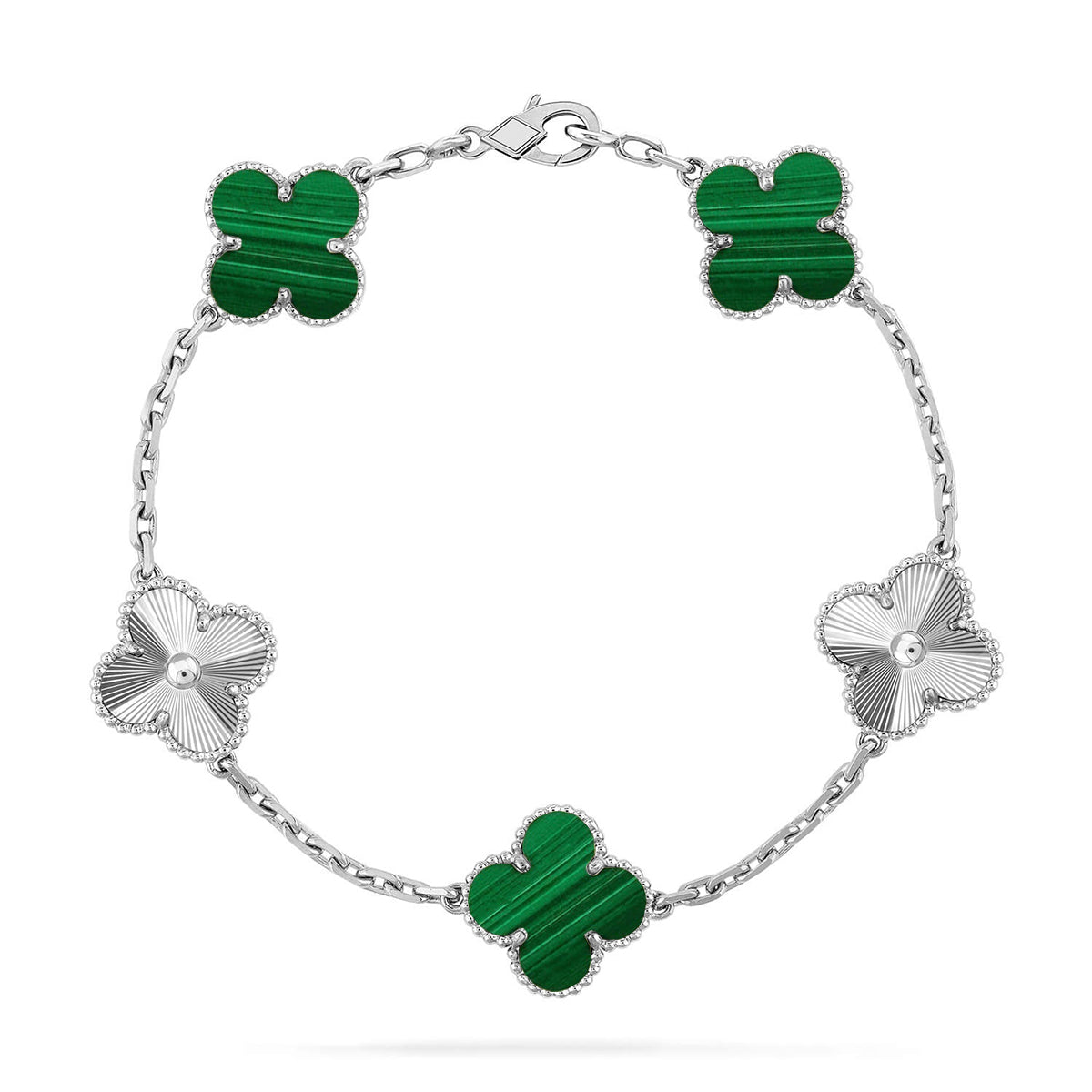 [Garvey ] CLOVER 5 MOTIF MALACHITE BRACELET COLLECTION