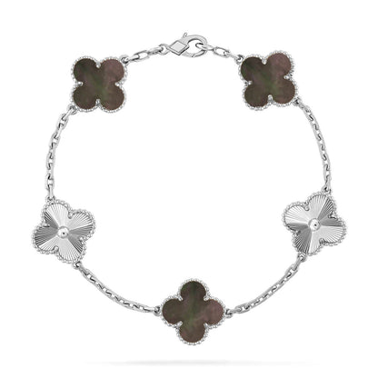 [Garvey ] CLOVER 5 MOTIF GRAY MOP BRACELET COLLECTION