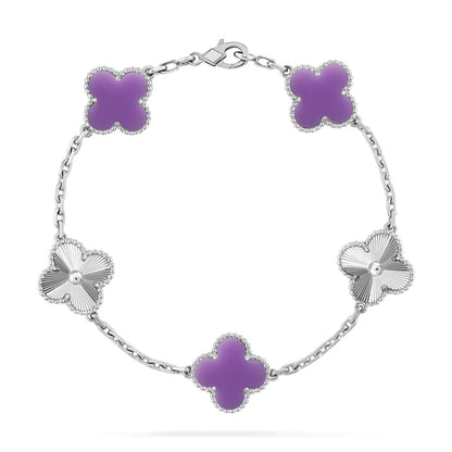 [Garvey ]CLOVER 5 MOTIF LIGHT PURPLE BRACELET COLLECTION