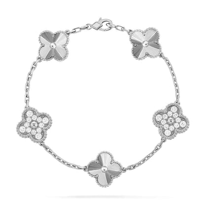 [Garvey]LUCKY CLOVER 5-MOTIF BRACELET - LASER COLLECTION