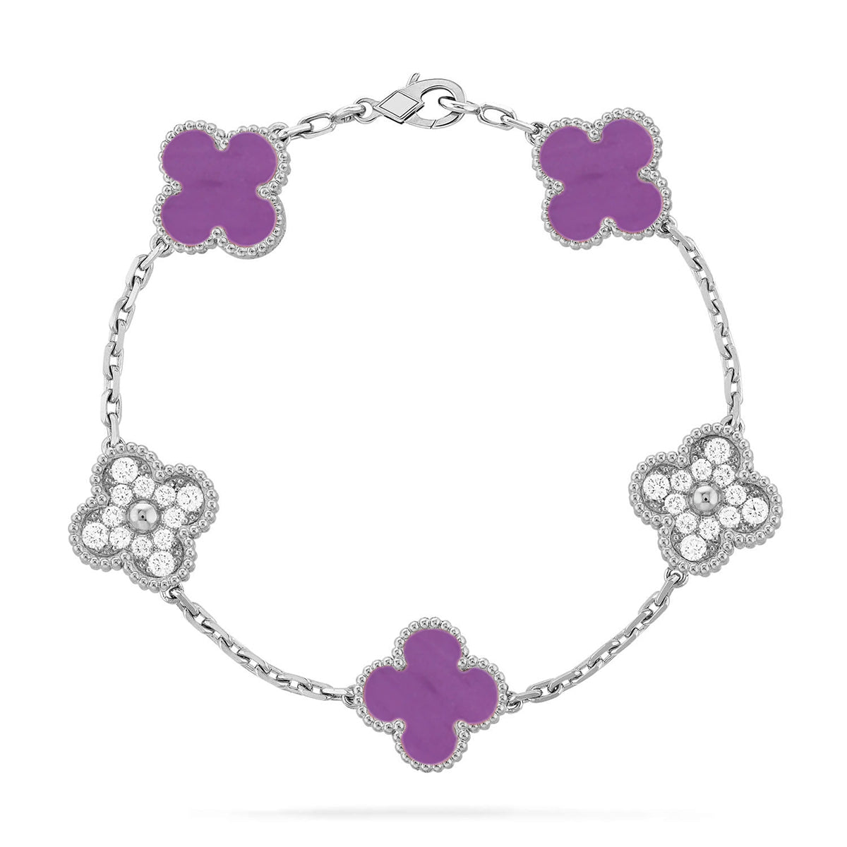 [Garvey ] CLOVER 5 MOTIF VIOLET BRACELET COLLECTION