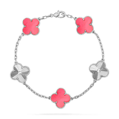 [Garvey ] CLOVER 5 MOTIFS  PINK MOP BRACELET COLLECTION