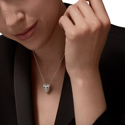 [Garvey]LEOPARD HEAD FULL PAVÉ DIAMOND PENDANT NECKLACE