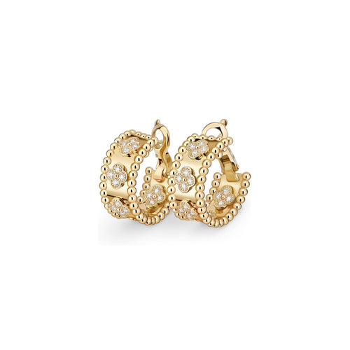[Garvey]KALEIDOSCOPE CLOVER HOOP EARRINGS