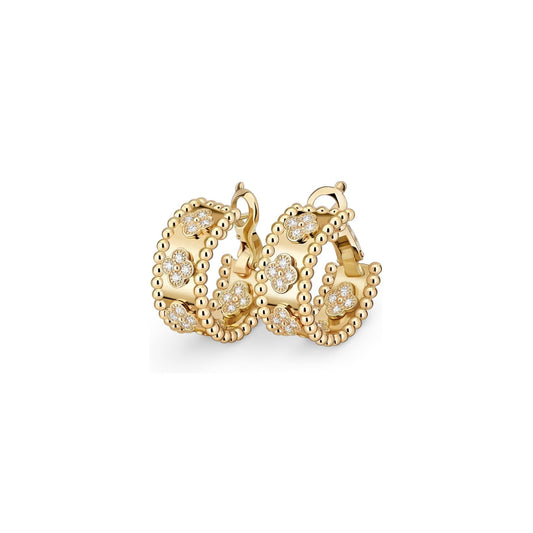 [Garvey]KALEIDOSCOPE CLOVER HOOP EARRINGS