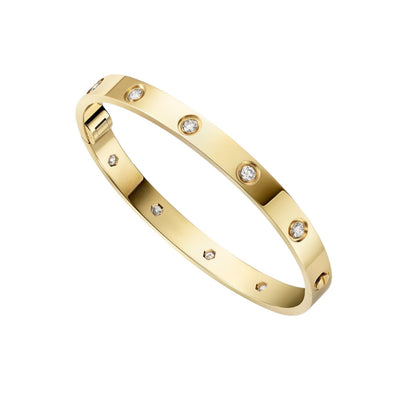 [Garvey]CLASSIC 6.1MM LOVE SINGLE-SCREW CLOSURE BANGLE - 10-DIAMOND
