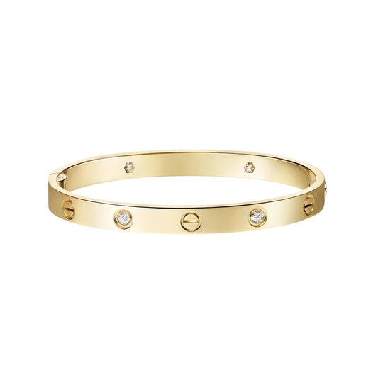 [Garvey]CLASSIC 6.1MM LOVE SINGLE-SCREW CLOSURE BANGLE - 4-DIAMOND