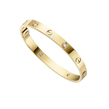 [Garvey]CLASSIC 6.1MM LOVE SINGLE-SCREW CLOSURE BANGLE - 4-DIAMOND