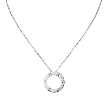 [Garvey]LOVE LARGE CIRCULAR PENDANT 3-DIAMOND NECKLACE