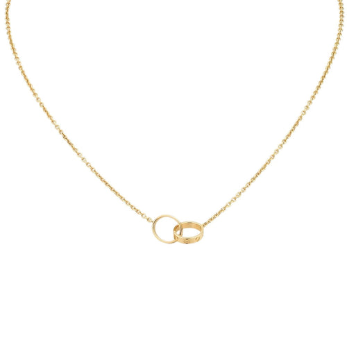 [Garvey]LOVE DOUBLE-RING PENDANT NECKLACE