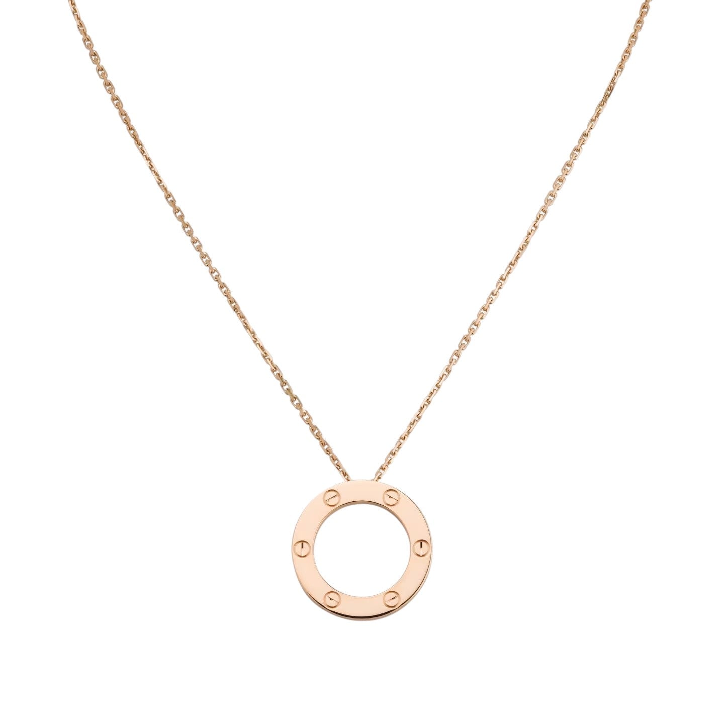 [Garvey]LOVE LARGE CIRCULAR PENDANT NECKLACE