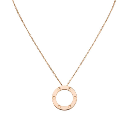 [Garvey]LOVE LARGE CIRCULAR PENDANT NECKLACE