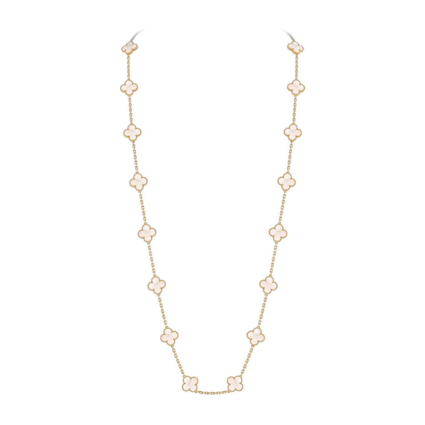 [Garvey]CLASSIC 20-MOTIF LUCKY CLOVER LONG NECKLACE GOLD COLLECTION