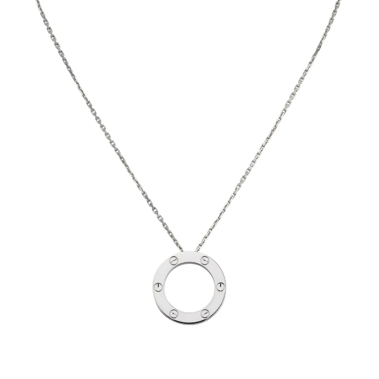 [Garvey]LOVE LARGE CIRCULAR PENDANT NECKLACE