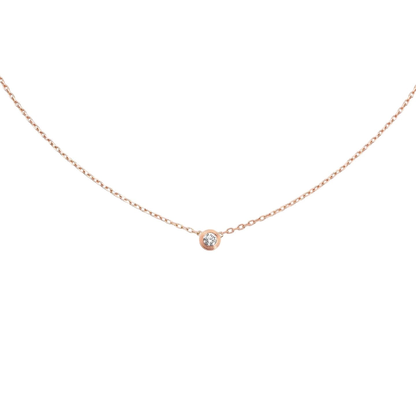 [Garvey]LOVE SCREW PENDANT SINGLE DIAMOND NECKLACE