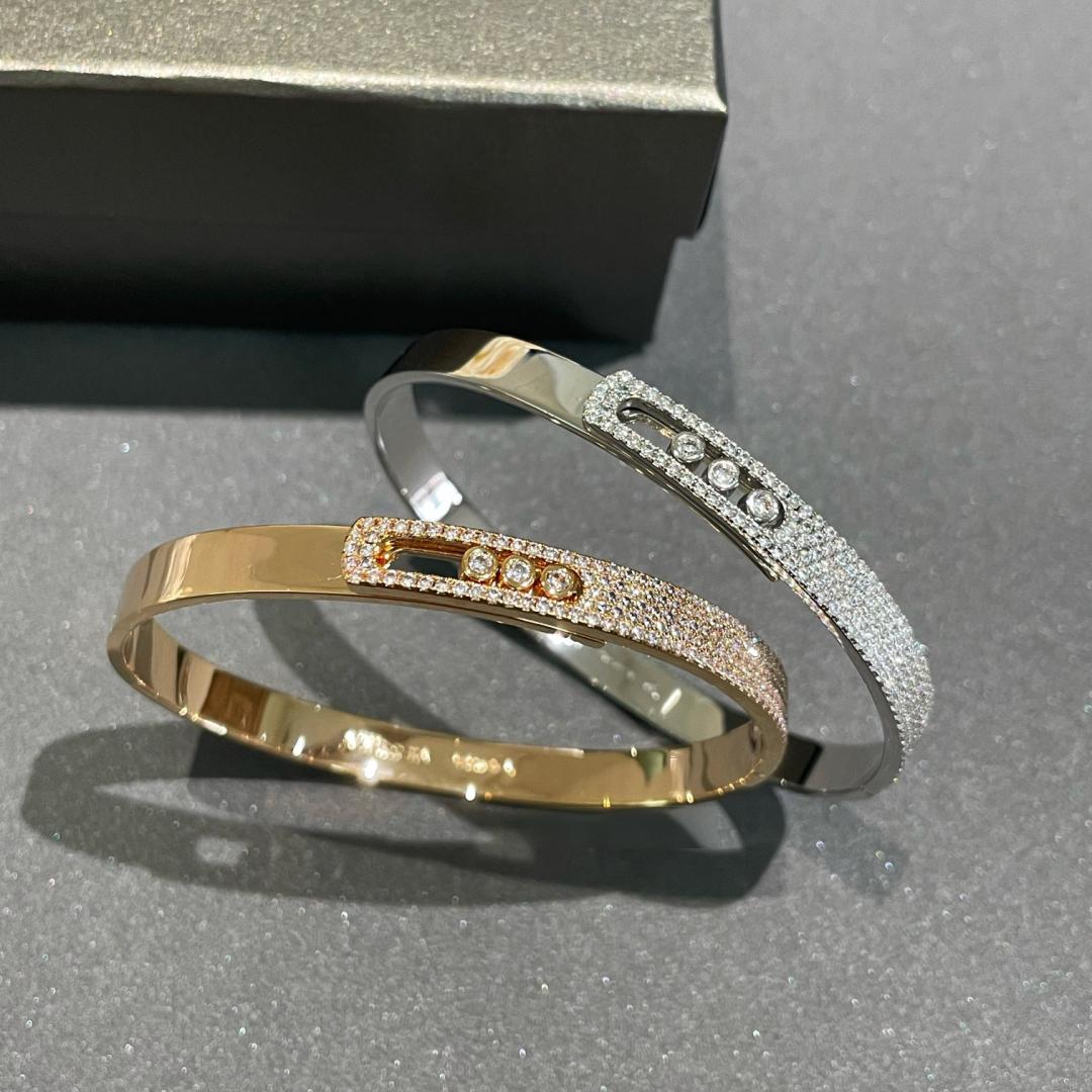 [Garvey]Move Noa Rose Gold Pav¨¦ Diamond Bangle Bracelet