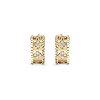 [Garvey]KALEIDOSCOPE CLOVER HOOP EARRINGS