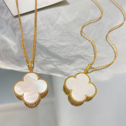 [Garvey ]CLOVER 25MM MOP LARGE PENDANT NECKLACE