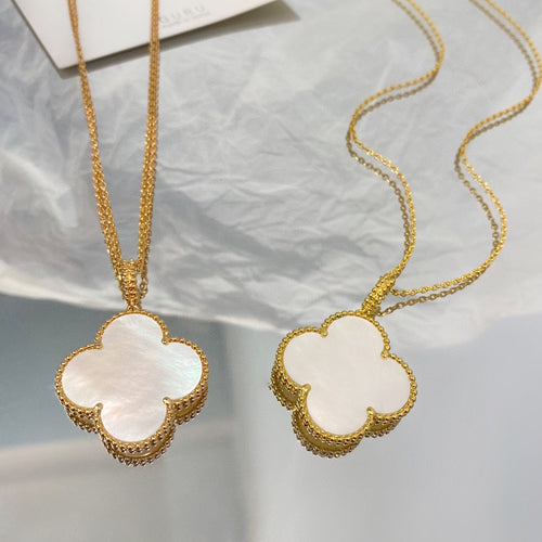 [Garvey ]CLOVER 25MM MOP LARGE PENDANT NECKLACE