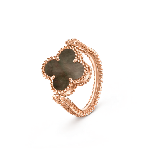 [Garvey]LUCKY CLOVER ROSE GOLD REVERSIBLE RING