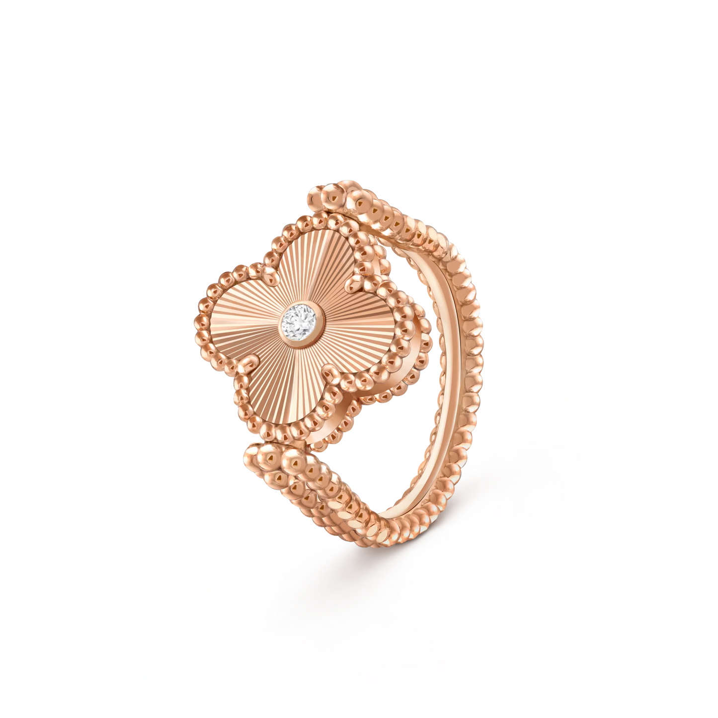 [Garvey]LUCKY CLOVER ROSE GOLD REVERSIBLE RING