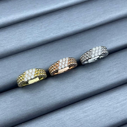 [Garvey]NARROW BEADED RING WITH DIAMONDS