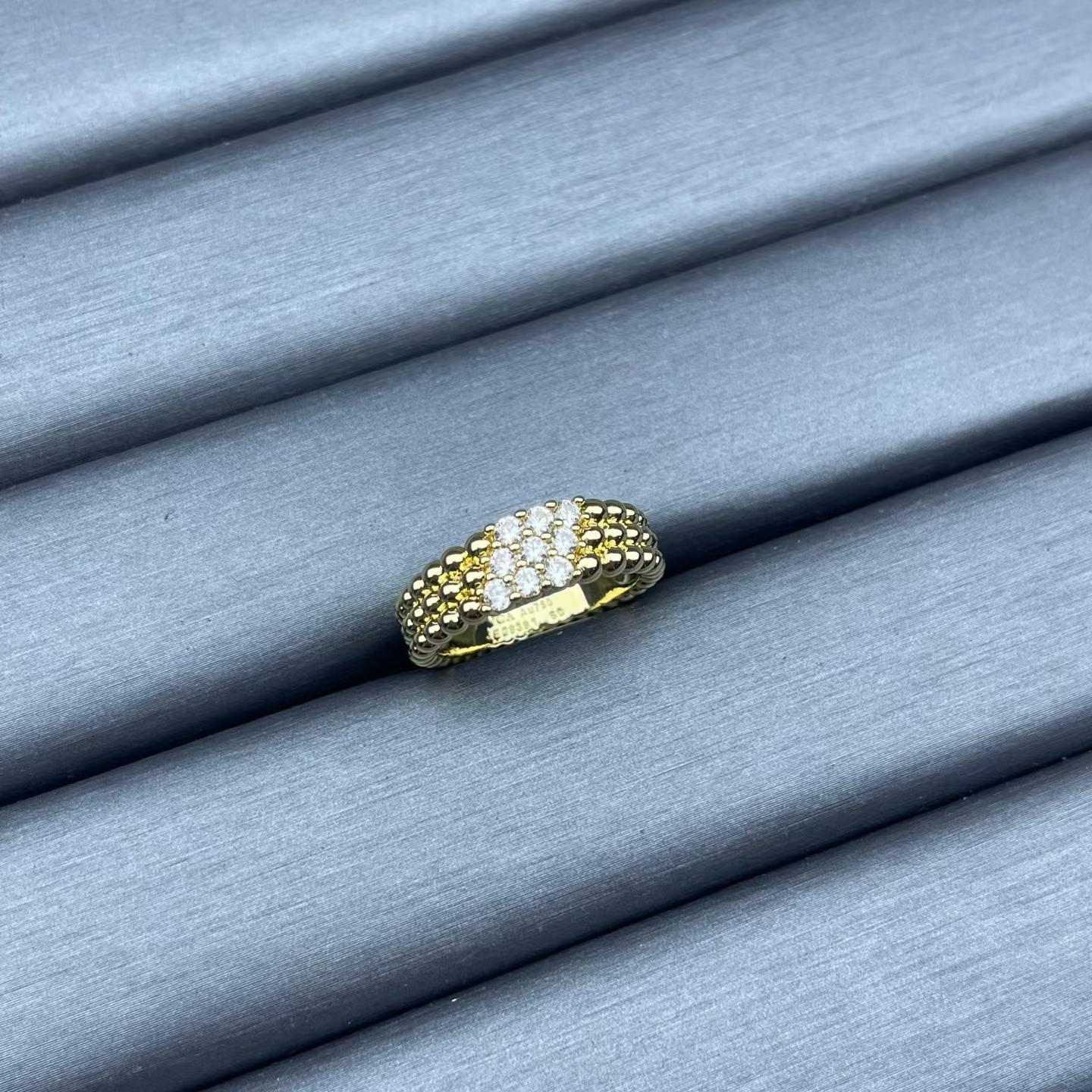 [Garvey]NARROW BEADED RING WITH DIAMONDS