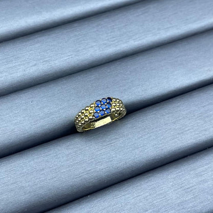 [Garvey]NARROW BEADED RING WITH DIAMONDS